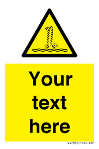 Custom warning artificial waterfall